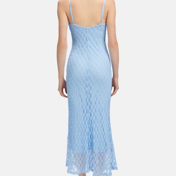 Bardot, Adoni Mesh Midi Dress, Cornflower Blue, Size 2 - Picture 2 of 5